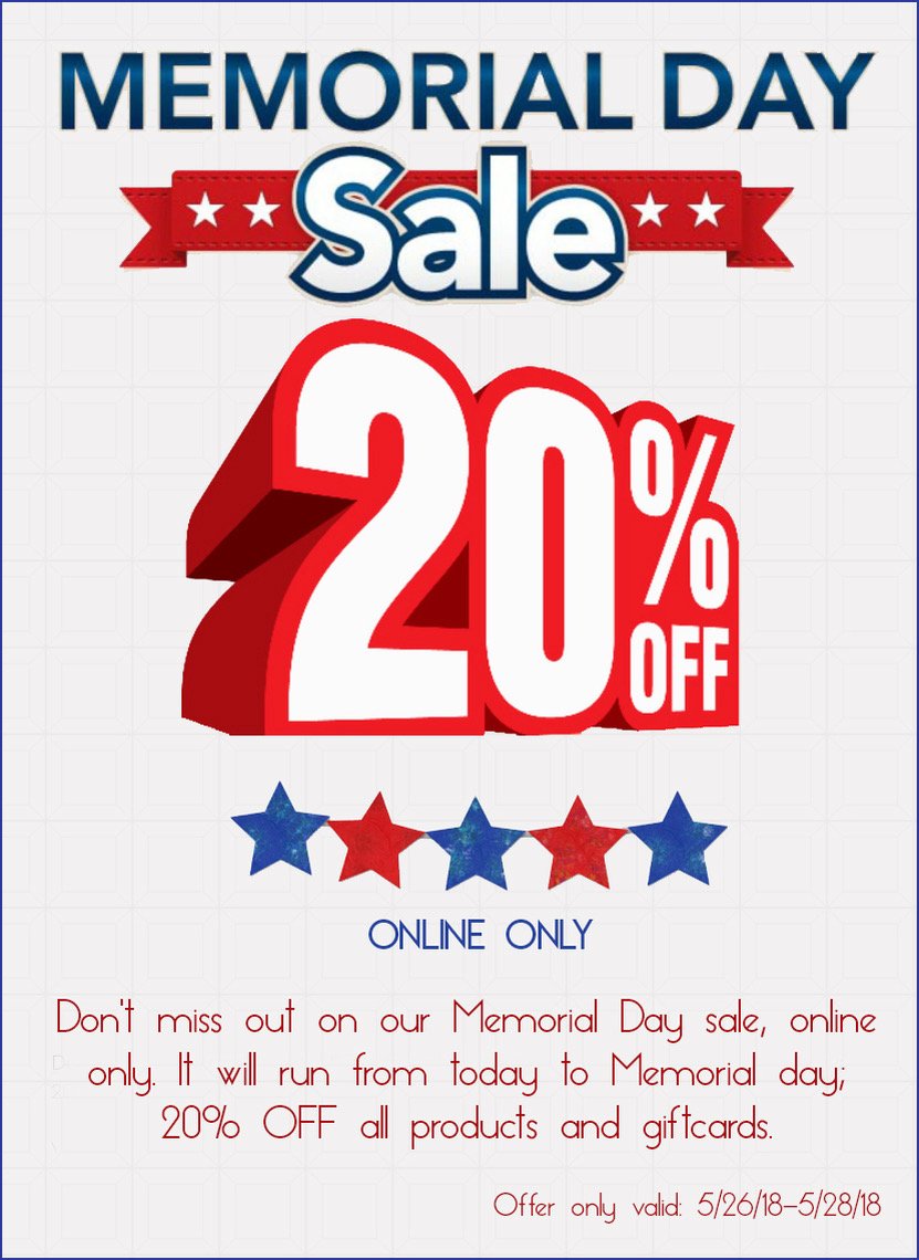 Oferta especial del Día de los Caídos sin sitio web