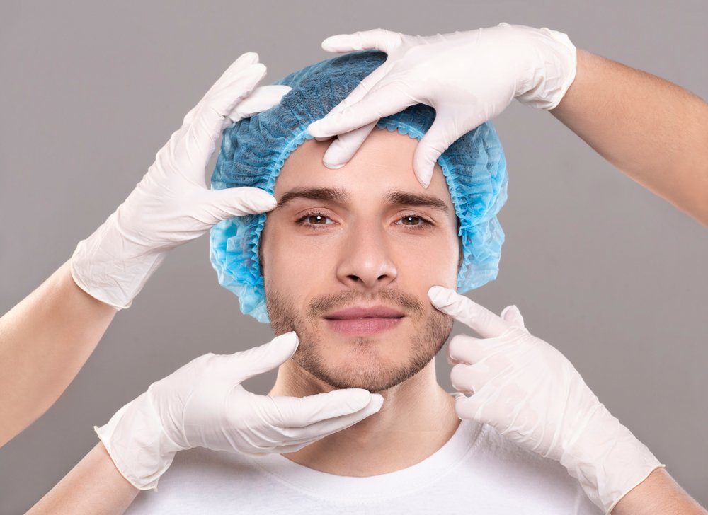 Male getting medical aesthetics