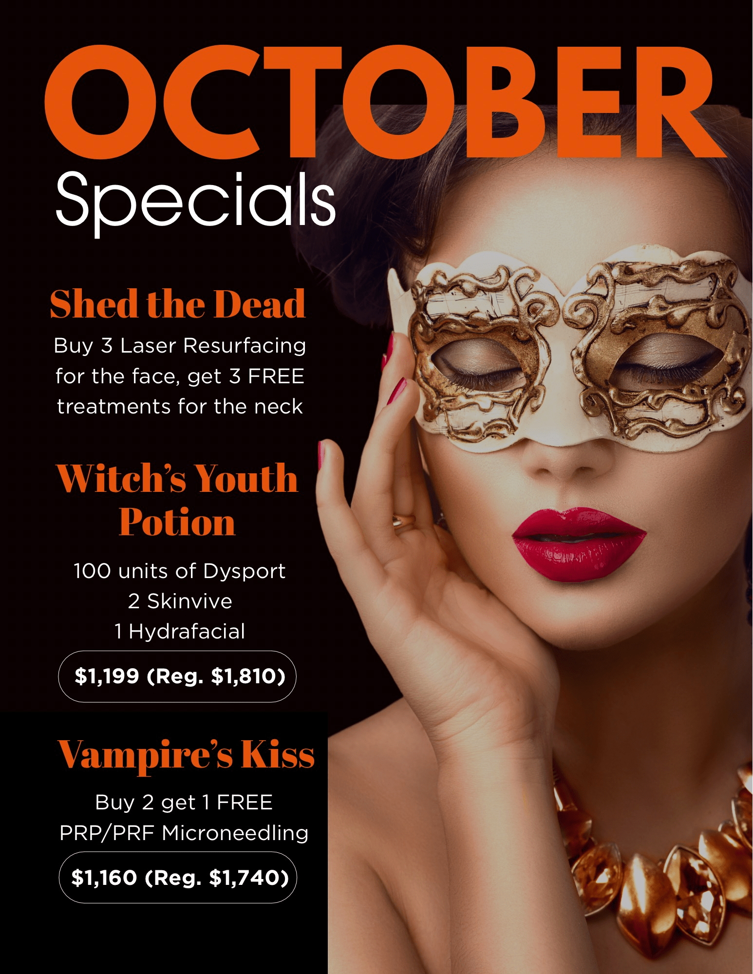 Arviv Aesthetics October Specials Flyer